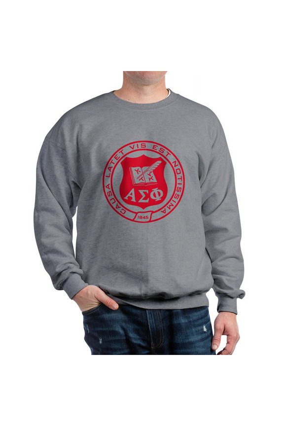 - Alpha Sigma Phi Red Seal Sweatshirt - Crew Neck Sweatshirt