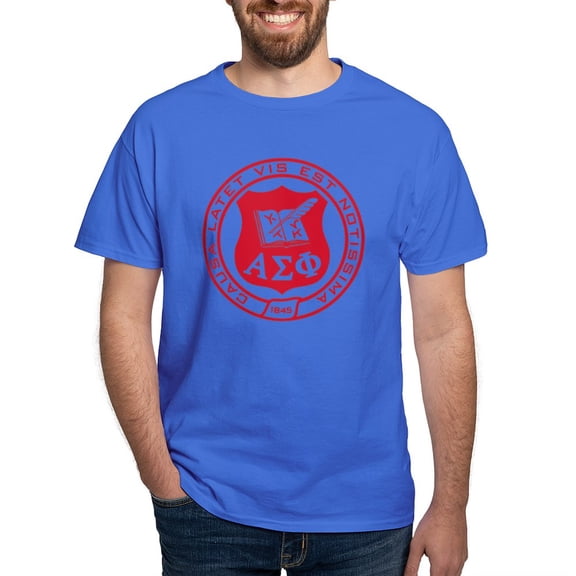 CafePress - Alpha Sigma Phi Red Seal T Shirt - Men's Classic Graphic Cotton T-Shirt