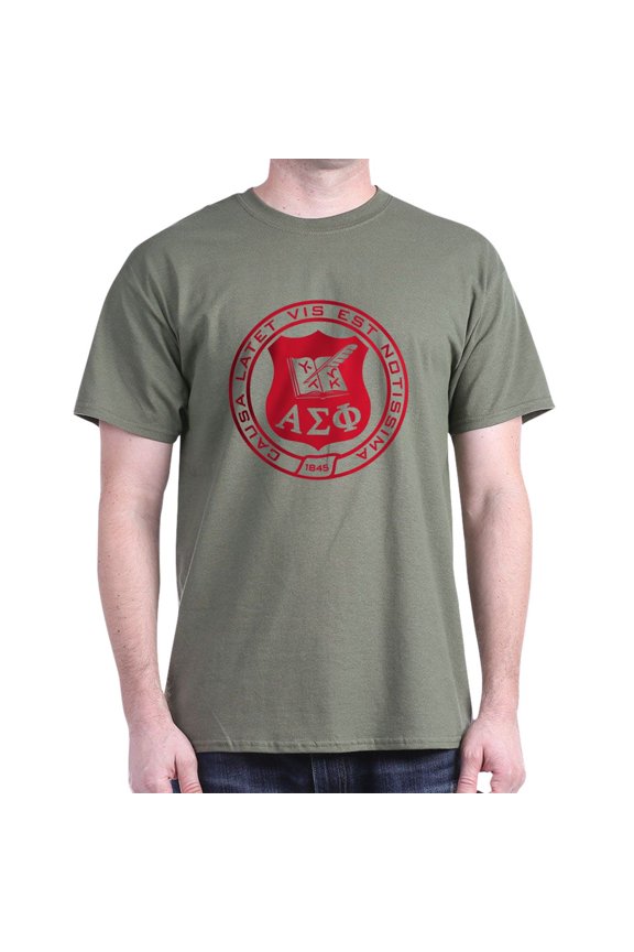 - Alpha Sigma Phi Red Seal T Shirt - Men's Classic Graphic Cotton T-Shirt
