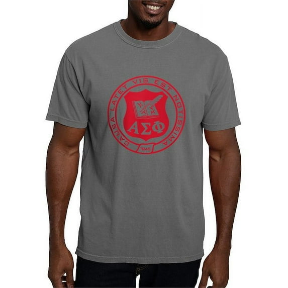 CafePress - Alpha Sigma Phi Red Seal T Shirt - Mens Comfort Colors Shirt