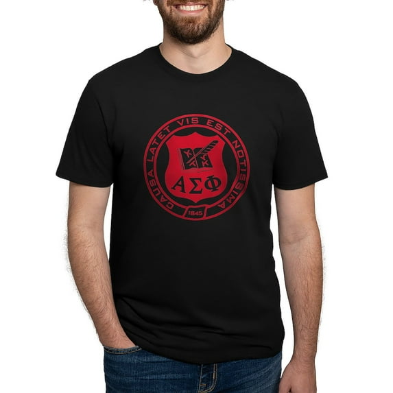 CafePress - Alpha Sigma Phi Red Seal T Shirt - Mens Tri-blend T-Shirt