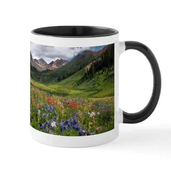 CafePress - Alpine Flowers In Rustler's Gulch Stainless Stee - 11 oz Ceramic Mug - Novelty Coffee Tea Cup