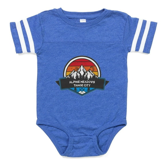 CafePress - Alpine Meadows Tahoe City California - Cute Infant Baby Football Bodysuit