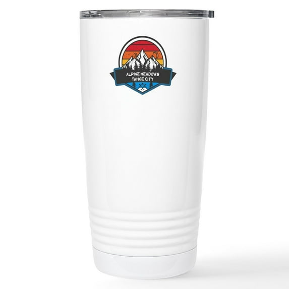 CafePress - Alpine Meadows Tahoe City California Mugs - Insulated Stainless Steel Travel Tumbler 20 oz.