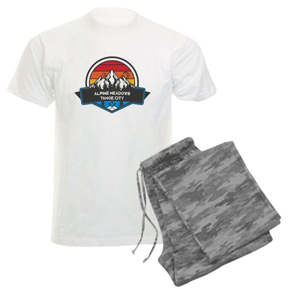 CafePress - Alpine Meadows Tahoe City California Pajamas - Men's Light Loose Fit Cotton Pajama Set