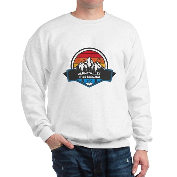 CafePress - Alpine Valley Ski Area Chesterland Ohio Sweatshirt - Crew Neck Sweatshirt