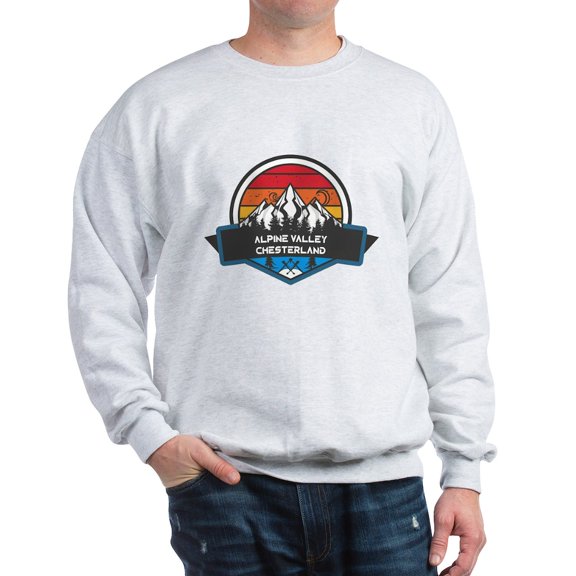 CafePress - Alpine Valley Ski Area Chesterland Ohio Sweatshirt - Crew Neck Sweatshirt