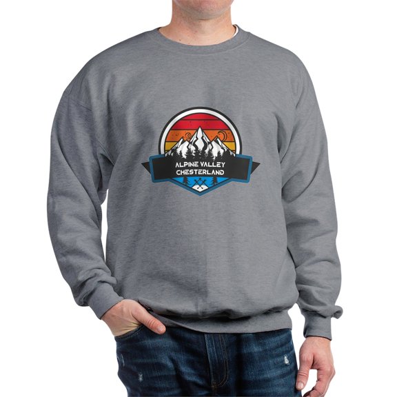 CafePress - Alpine Valley Ski Area Chesterland Ohio Sweatshirt - Crew Neck Sweatshirt