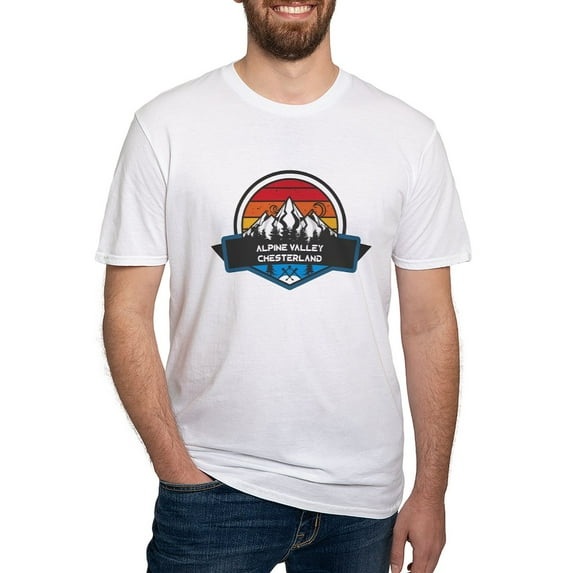 CafePress - Alpine Valley Ski Area Chesterland Ohio T Shirt - Fitted T-Shirt, Vintage Fit Soft Cotton Tee