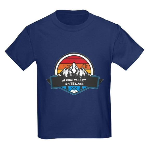 CafePress - Alpine Valley White Lake Michigan T Shirt - Dark T-Shirt Kids XS-XL