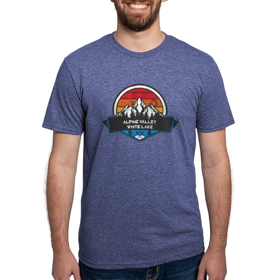 CafePress - Alpine Valley White Lake Michigan T Shirt - Mens Tri-blend T-Shirt