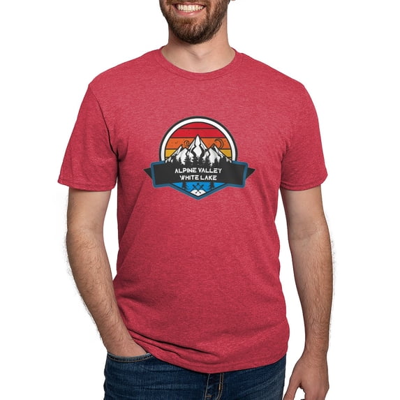 CafePress - Alpine Valley White Lake Michigan T Shirt - Mens Tri-blend T-Shirt
