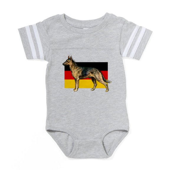 CafePress - Alsatian German Shepherd - Cute Infant Baby Football Bodysuit
