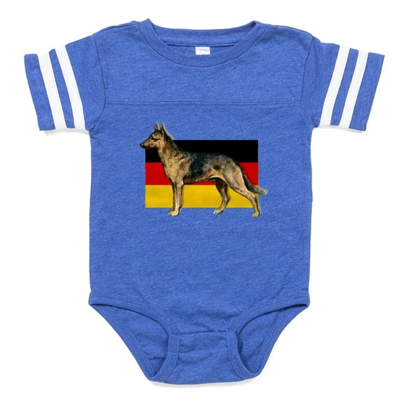 CafePress - Alsatian German Shepherd - Cute Infant Baby Football Bodysuit
