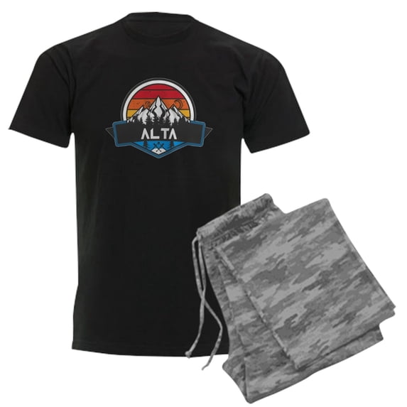 CafePress - Alta Alta Utah Pajamas - Men's Dark Loose Fit Cotton Pajama Set