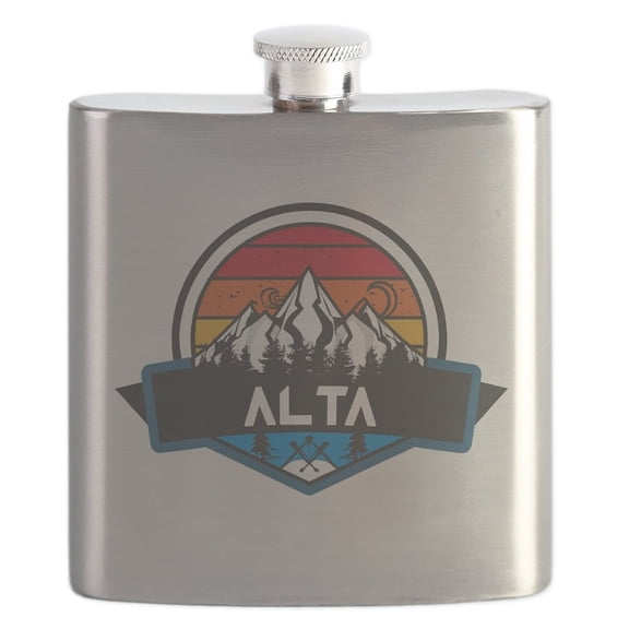 CafePress - Alta Alta Utah - Stainless Steel Flask, 6oz Drinking Flask