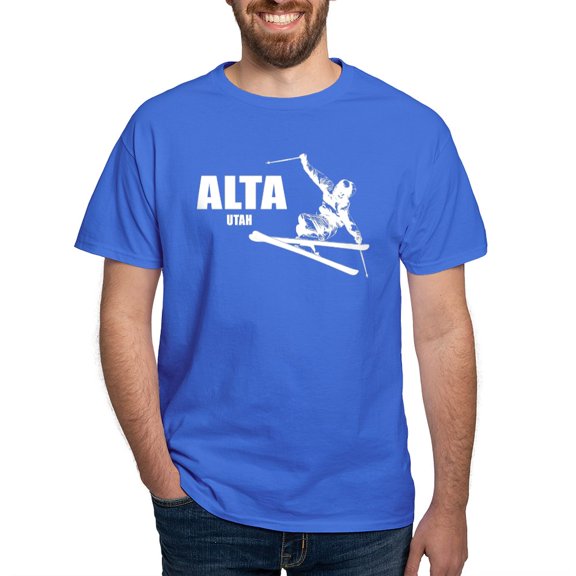 CafePress - Alta Utah Skier T Shirt - Men's Classic Graphic Cotton T-Shirt