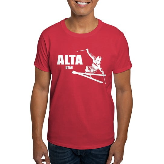 CafePress - Alta Utah Skier T Shirt - Men's Classic Cotton T-Shirts