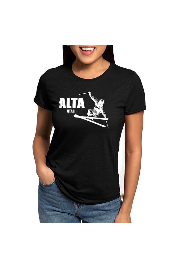 - Alta Utah Skier T Shirt - Womens Tri-blend T-Shirt