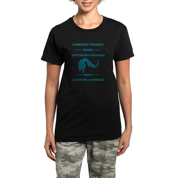 CafePress - Always Be A Mermaid Women's Dark Pajamas - Women's Short Sleeve Print T-Shirt and Pants Dark Cotton Pajama Set