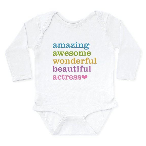 CafePress - Amazing Actress Body Suit - Long Sleeve Cotton Baby Bodysuit