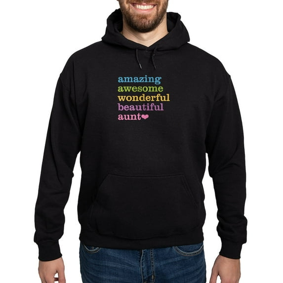 CafePress - Amazing Aunt Hoodie (Dark) - Pullover Hoodie, Classic, Comfortable Hooded Sweatshirt
