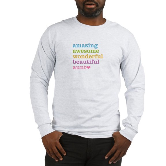 CafePress - Amazing Aunt Long Sleeve T Shirt - Unisex Cotton Long Sleeve T-Shirt