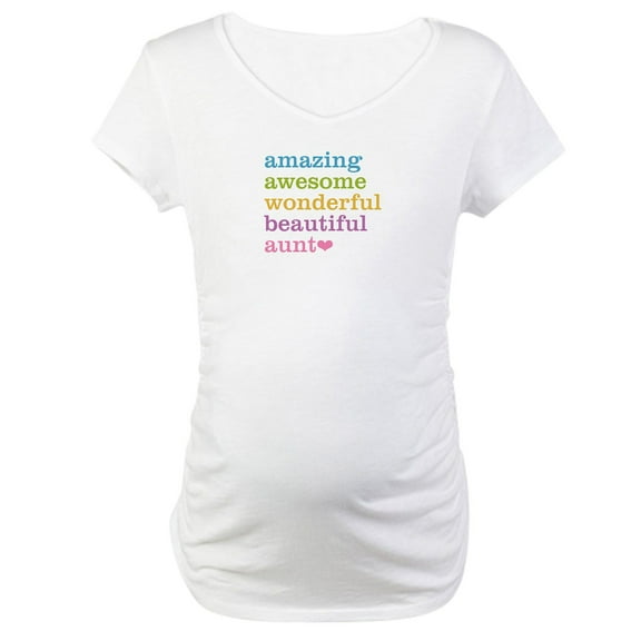 CafePress - Amazing Aunt Maternity T Shirt - Cotton Maternity T-shirt, Cute & Funny Pregnancy Tee