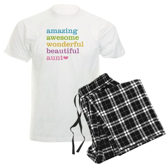 CafePress - Amazing Aunt Men's Light Pajamas - Men's Light Loose Fit Cotton Pajama Set