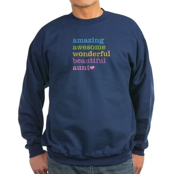 CafePress - Amazing Aunt Sweatshirt (Dark) - Classic Crew Neck Sweatshirt