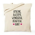 thumbnail image 1 of CafePress - Amazing Aunt Tote Bag - Unisex Canvas Tote Bag, Beige, 1-Piece, 1 of 6