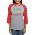 thumbnail image 1 of CafePress - Amazing Aunt - Womens Baseball Tee, 1 of 4