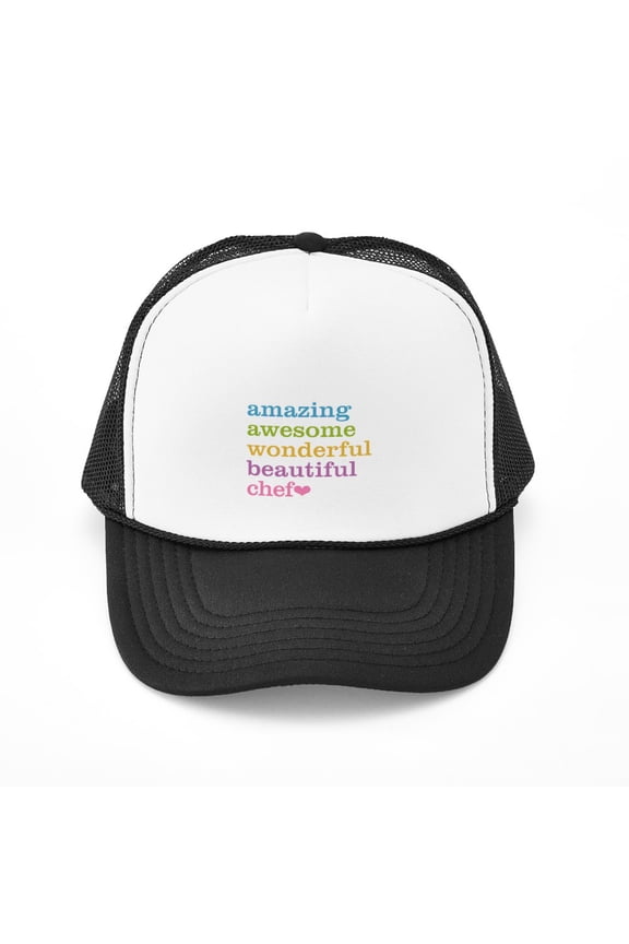 - Amazing Chef - Adjustable Unisex Printed Trucker Hat with Mesh Back