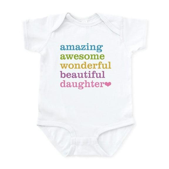 CafePress - Amazing Daughter Infant Bodysuit - Baby Light Bodysuit, Size Newborn - 24 Months