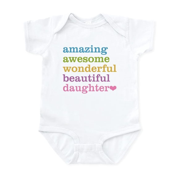 CafePress - Amazing Daughter Infant Bodysuit - Baby Light Bodysuit, Size Newborn - 24 Months