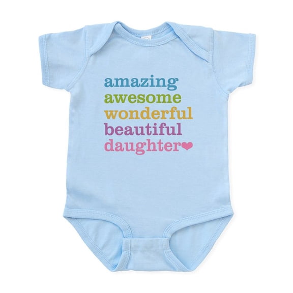 CafePress - Amazing Daughter Infant Bodysuit - Baby Light Bodysuit, Size Newborn - 24 Months