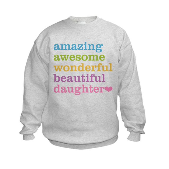 CafePress - Amazing Daughter Kids Sweatshirt - Kids Sweatshirt, Youth Crew Neck Sweatshirt