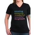 thumbnail image 1 of CafePress - Amazing Daughter Women's V Neck Dark T Shirt - Women's V-Neck Dark T-Shirt, 1 of 1