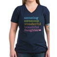 thumbnail image 1 of CafePress - Amazing Daughter Women's V Neck Dark T Shirt - Women's V-Neck Dark T-Shirt, 1 of 1