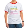 thumbnail image 1 of CafePress - Amazing Dog Groomer T Shirt - 100% Cotton Ringed T-Shirt, 1 of 4