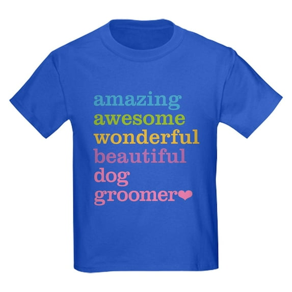 CafePress - Amazing Dog Groomer T Shirt - Dark T-Shirt Kids XS-XL