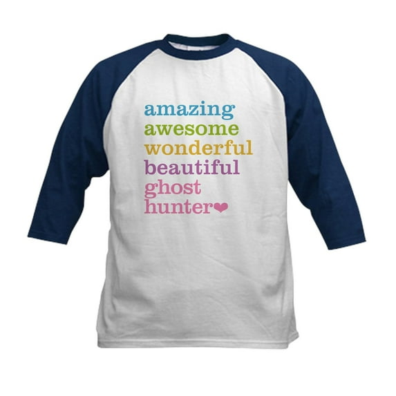 CafePress - Amazing Ghost Hunter Baseball Jersey - Kids Cotton Baseball Jersey, 3/4 Sleeve Shirt