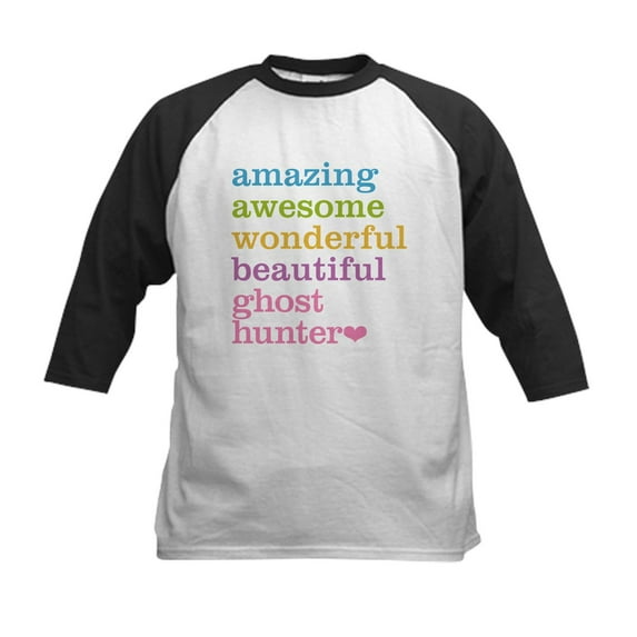 CafePress - Amazing Ghost Hunter Baseball Jersey - Kids Cotton Baseball Jersey, 3/4 Sleeve Shirt