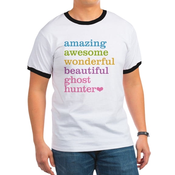 CafePress - Amazing Ghost Hunter T Shirt - 100% Cotton Ringed T-Shirt