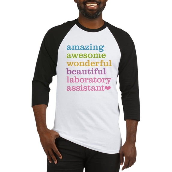 CafePress - Amazing Laboratory Assistant Baseball Jersey - Cotton Baseball Jersey, 3/4 Raglan Sleeve Shirt