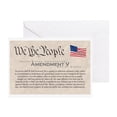 thumbnail image 1 of CafePress - Amendment V W/Flag - Greeting Card, Blank Inside Matte, 1 of 3