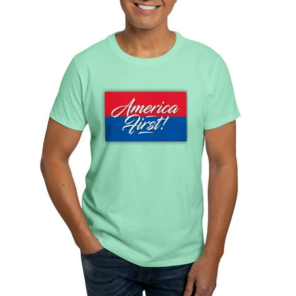 CafePress - America First T Shirt - Men's Classic Graphic Cotton T-Shirt