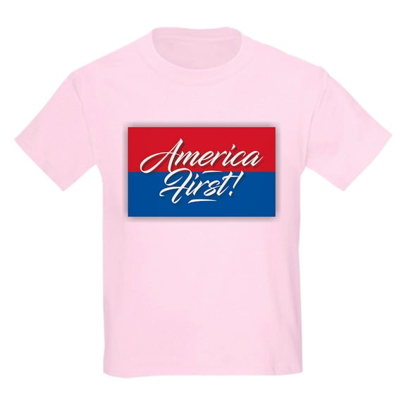CafePress - America First T Shirt - Light T-Shirt Kids XS-XL