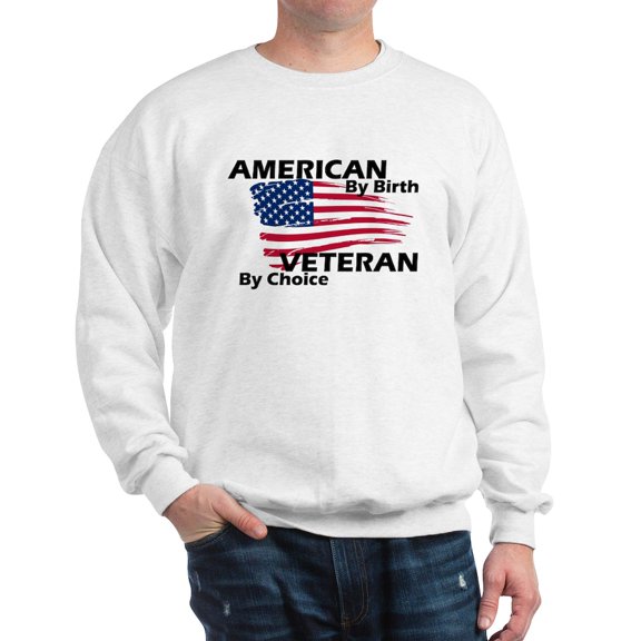 CafePress - American By Birth Sweatshirt - Crew Neck Sweatshirt