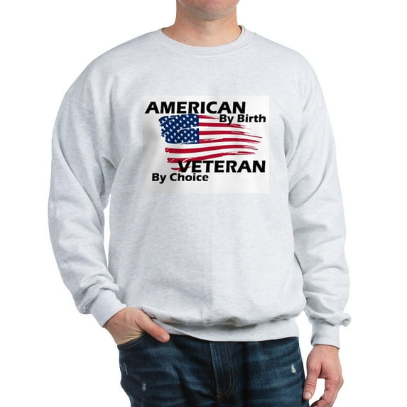 CafePress - American By Birth Sweatshirt - Crew Neck Sweatshirt